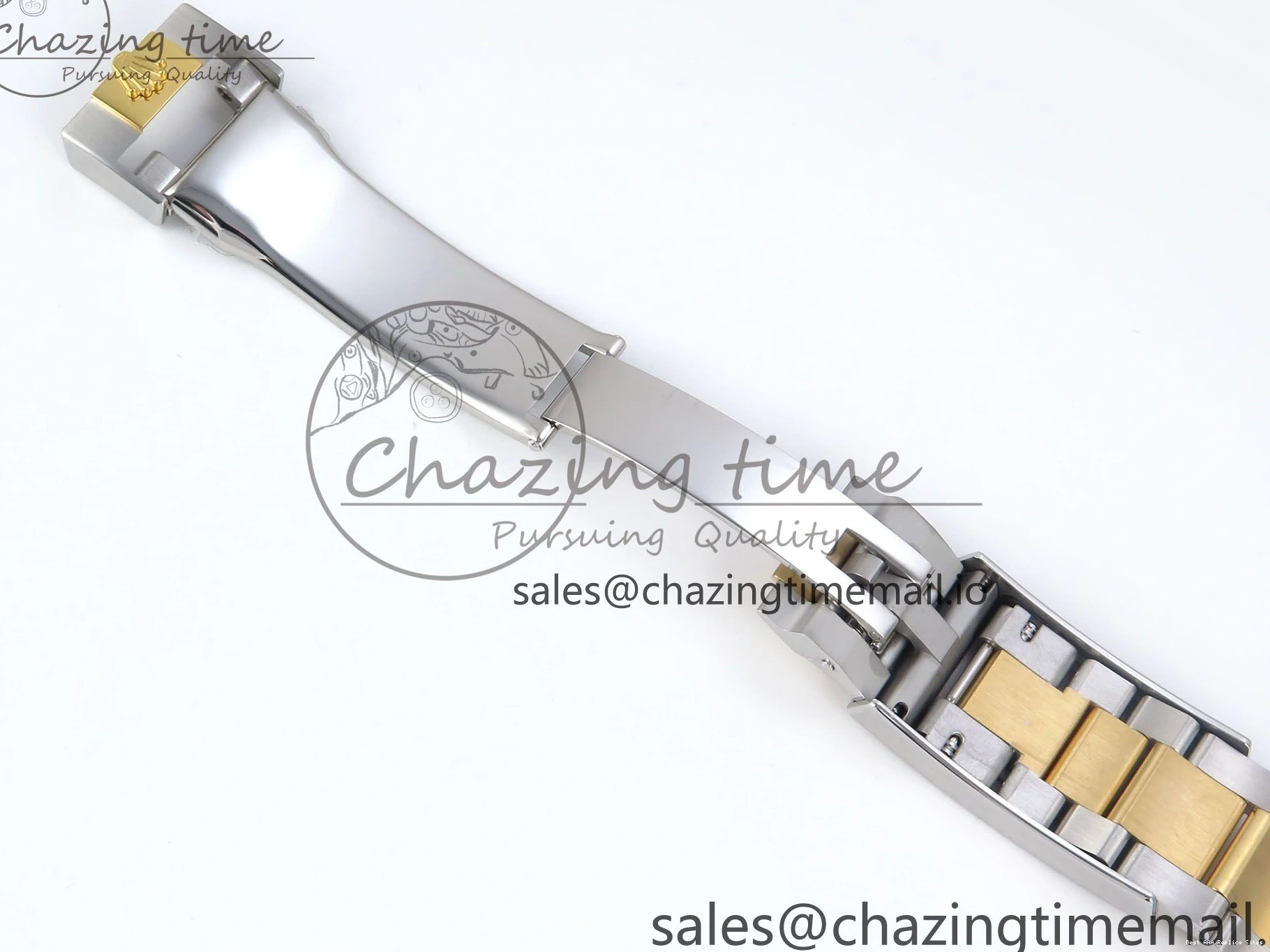 Best AAA Replica Sites Submariner YG Steel Bracelet 374 904L Dial 1:1 on Best Oyster Blue SH SS Edition Seasonal ARF SS YG 126613LB 0115